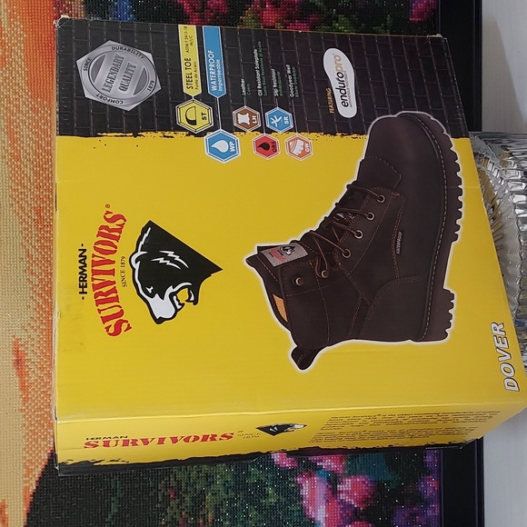 Mens Herman Survivors Dover Waterproof 6" Steel Toe Work Boot - Picture 3 of 16